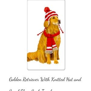 Golden retriever kitchen towel